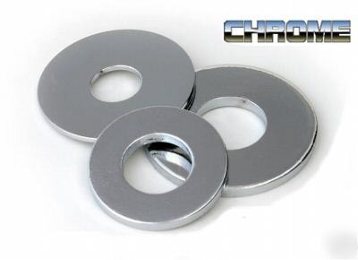Chrome sae flat washer 5/16 harleys boats etc