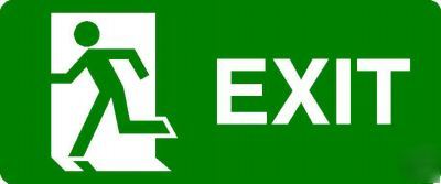 Fire exit sign/notice