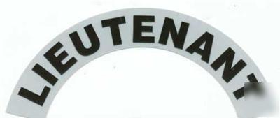 Fire helmet crescent decals lieutenant black