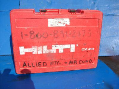 Hilti dx 451 powder actuated nailer case loaded tools