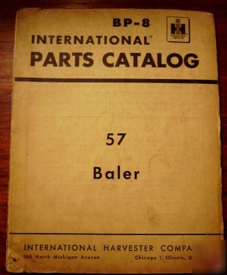 Ih 57 baler parts catalog book manual international ihc