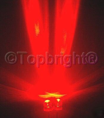 20 pcs mega bright red led 10MM 60,000 mcd f/r