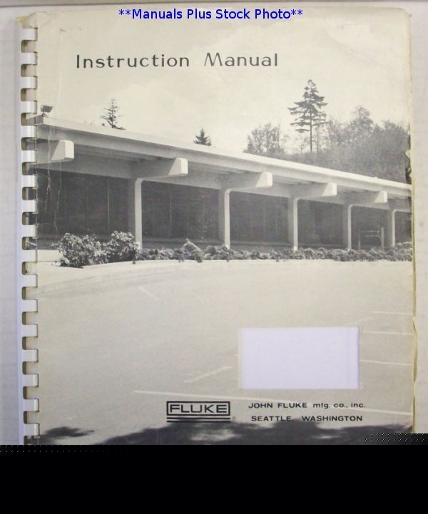 Fluke 80 series ii users manual - $5 shipping 