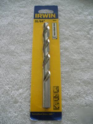 Irwin high speed general purpose drill bit 31/64