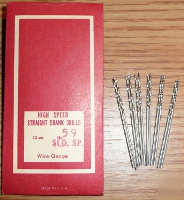 12PC jobber wire gauge #59 hss drill - usa