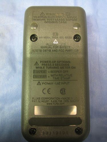 Fluke 16 multimeter w/temp. probe, 2 sets of leads 