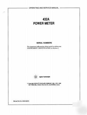 Agilent hp 432A commercial oper & service manual lowdpi